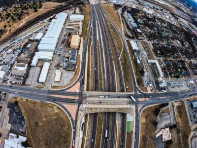 I-35W at 28th St. looking south