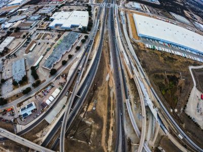 I-35W/I-820 interchange looking west