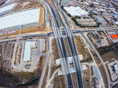 I-820 at Mark IV Pkwy. looking east