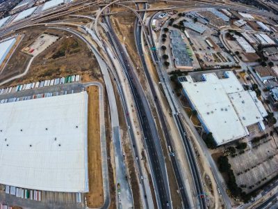 I-820 east of Mark IV Pkwy. looking east
