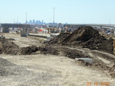 Work on I-35W between N Tarrant Pkwy. and Heritage Trace Pkwy.