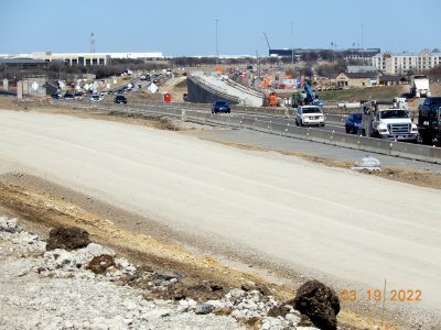 Work on I-35W between SH 170 and Westport Pkwy. 