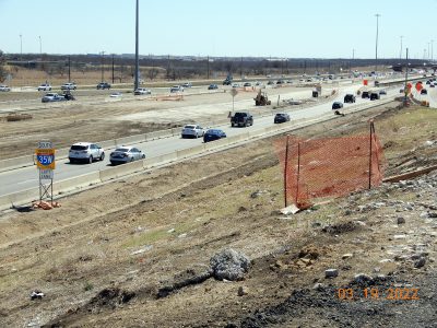 Work on I-35W between N Tarrant Pkwy. and Heritage Trace Pkwy.