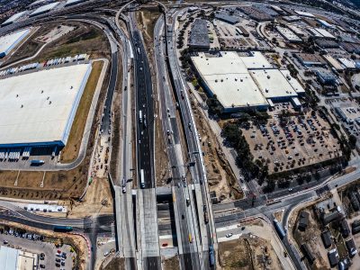 I-820 at Mark IV Pkwy. looking east