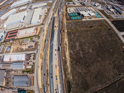 I-35W between Heritage Trace Pkwy. and Golden Triangle Blvd. looking north