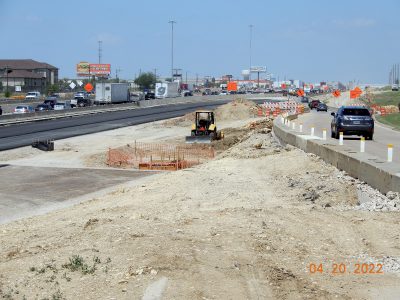 Work on I-35W just north of Heritage Trace Pkwy. 