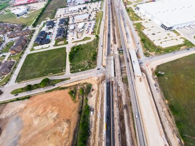 I-35W at Keller Hicks Rd. looking south