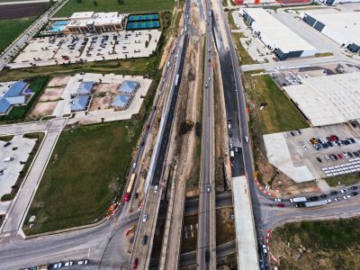 I-35W at Golden Triangle Blvd. looking south