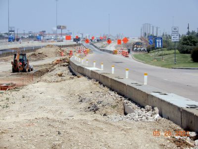 Work on I-35W just north of Heritage Trace Pkwy. 