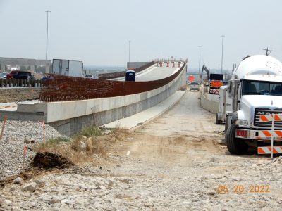 Work on I-35W between N Tarrant Pkwy. and Heritage Trace Pkwy.