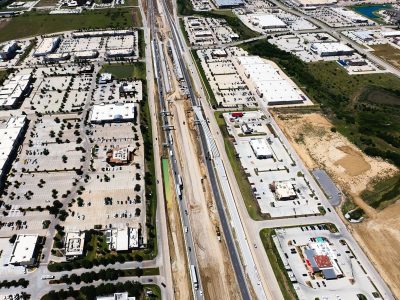 I-35W between N Tarrant Pkwy. and Heritage Trace Pkwy. looking south