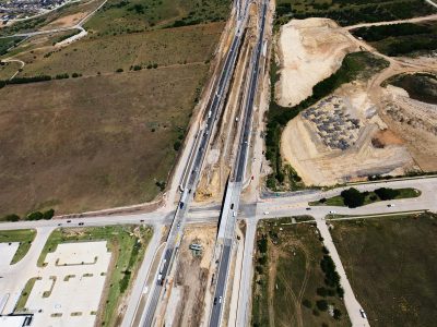 I-35W at Keller Hicks Rd. looking north