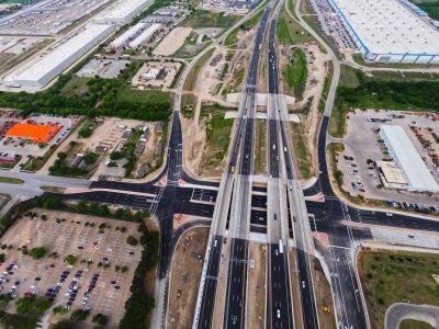 I-820 at Mark IV Pkwy. looking west