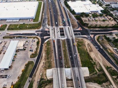 I-820 at Mark IV Pkwy. looking east