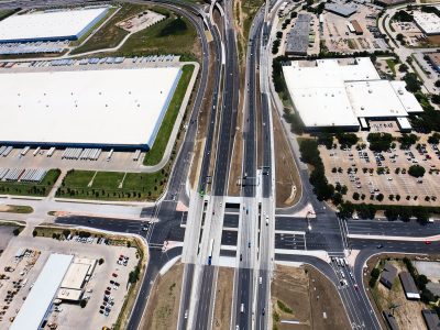 I-820 at Mark IV Pkwy. looking east