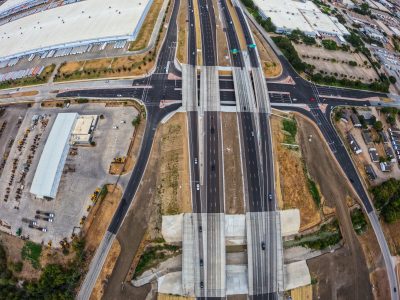 I-820 at Mark IV Pkwy. looking east