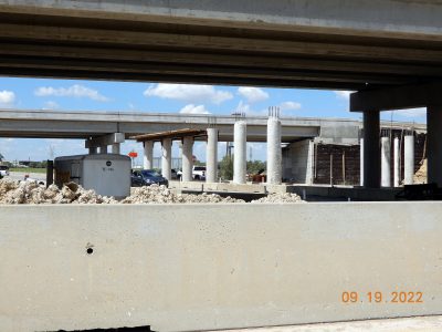 Work on Golden Triangle Blvd. at I-35W
