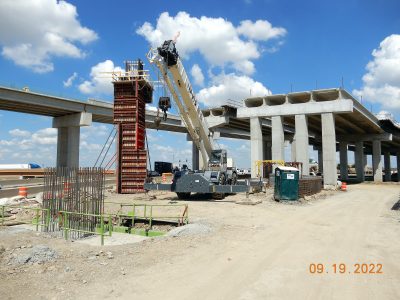 Work at the I-35W/SH 170 interchange