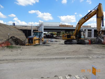 Work on Westport Pkwy. at I-35W 