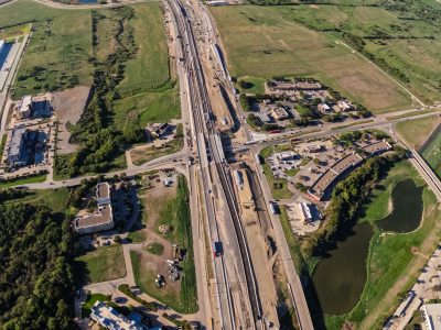 I-35W at Westport Pkwy. looking south