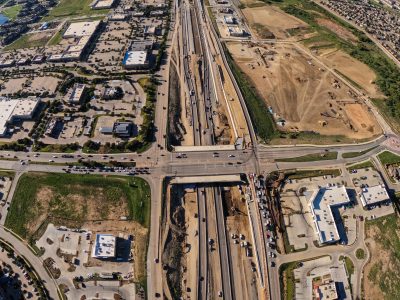 I-35W at Heritage Trace Pkwy. looking south