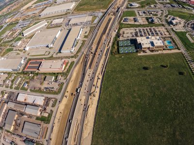 I-35W between Heritage Trace Pkwy. and Golden Triangle Blvd. looking north