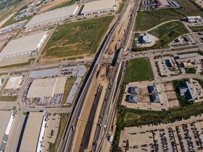 I-35W at Golden Triangle Blvd. looking north