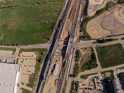 I-35W at Keller Hicks Rd. looking north