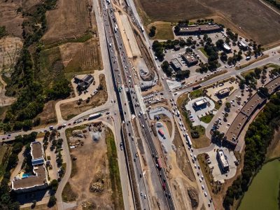 I-35W at Westport Pkwy. looking south