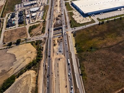 I-35W at Keller Hicks Rd. looking south