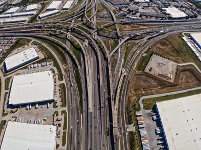 I-35W/I-820 interchange facing south
