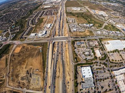 I-35W at Heritage Trace Pkwy. looking north