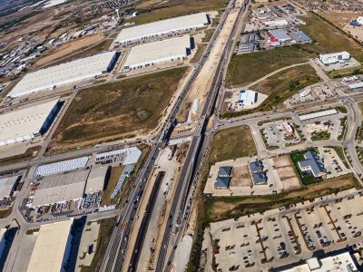I-35W at Golden Triangle Blvd. looking north