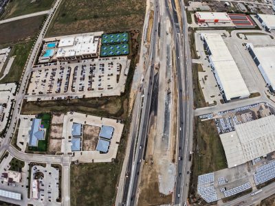 I-35W between Golden Triangle Blvd. and Heritage Trace Pkwy. looking south