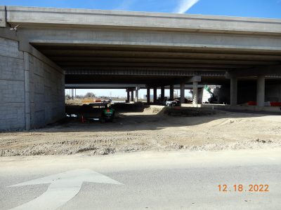 work on Keller Hicks Rd. at I-35W