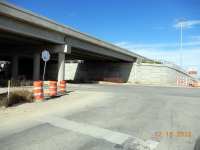 work on Keller Hicks Rd. at I-35W