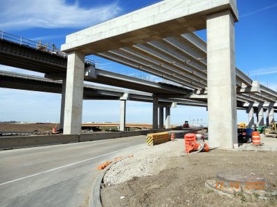 Work at the I-35W/SH 170 interchange