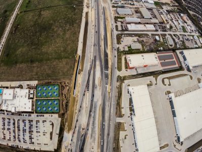 I-35W between Golden Triangle Blvd. and Heritage Trace Pkwy. looking south