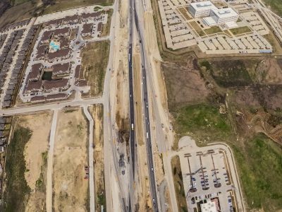 I-35W between Heritage Trace Pkwy. and Golden Triangle Blvd. looking north
