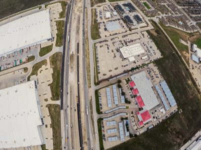I-35W between Golden Triangle Blvd. and Keller Hicks Rd. looking north