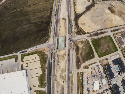 I-35W at Keller Hicks Rd. looking north