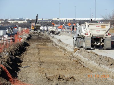 Work on I-35W between SH 170 and Westport Pkwy. 