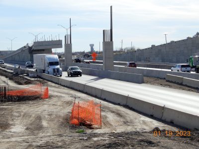 Work on I-35W between SH 170 and Westport Pkwy. 