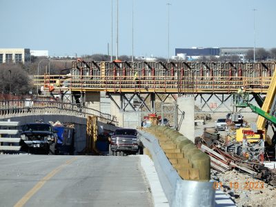 Work on I-35W between SH 170 and Westport Pkwy. 