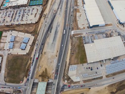 I-35W at Golden Triangle Blvd. looking south