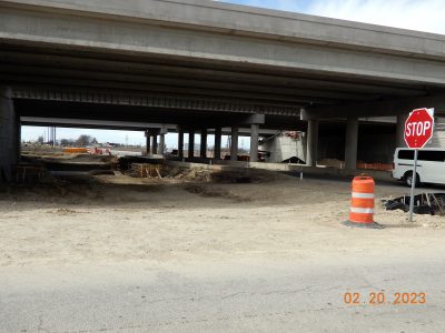 Work on Golden Triangle Blvd. at I-35W