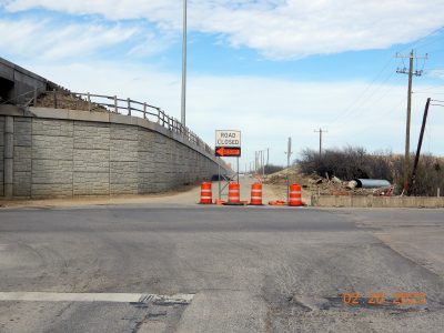 Work on Keller Hicks Rd. at I-35W 