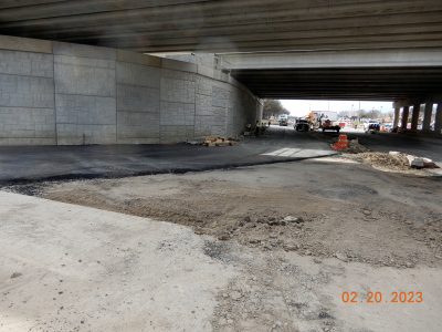 Work on Westport Pkwy. at I-35W