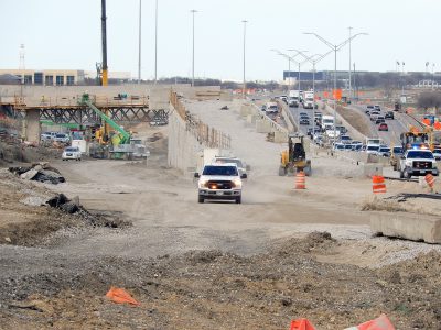 Work on I-35W between SH 170 and Westport Pkwy. 