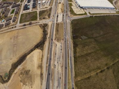 I-35W at Keller Hicks Rd. looking south